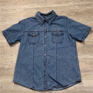 Harley-Davidson Women’s Cotton Denim Snap Front Shirt Size Large